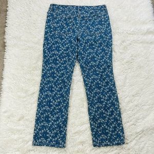 Sexy Logo by Lori Goldstein Floral Straight Stretch Crop Ankle Jeans Size 12